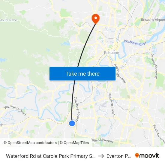 Waterford Rd at Carole Park Primary School to Everton Park map