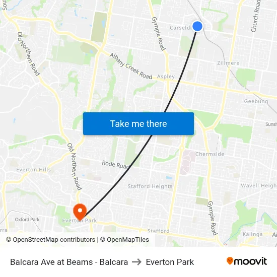 Balcara Ave at Beams - Balcara to Everton Park map