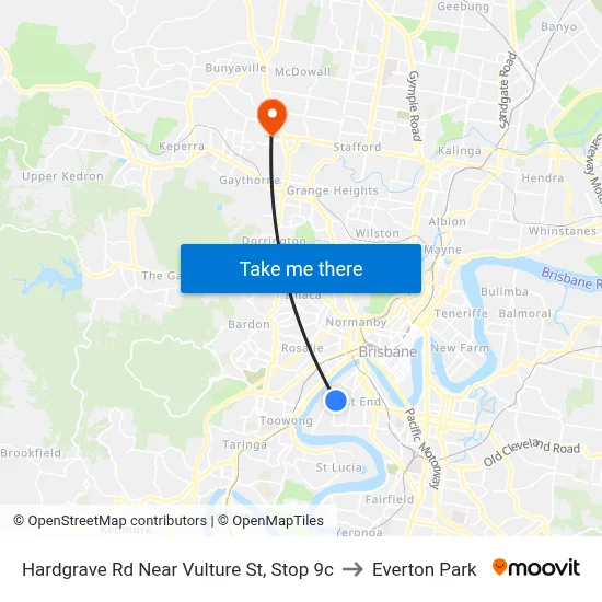 Hardgrave Rd Near Vulture St, Stop 9c to Everton Park map