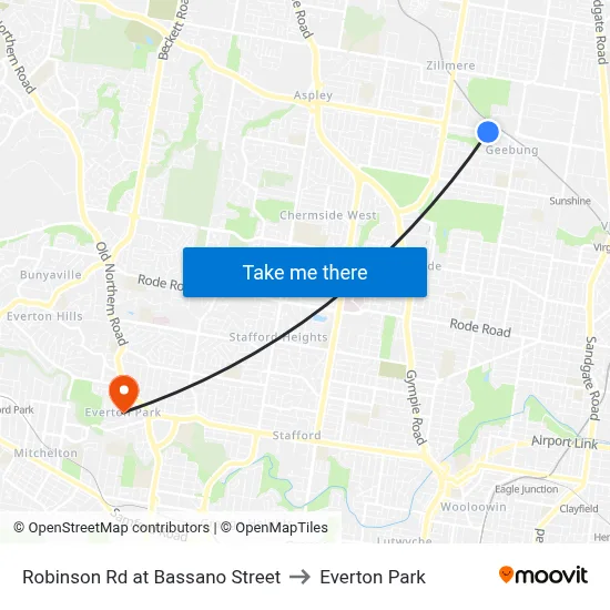 Robinson Rd at Bassano Street to Everton Park map