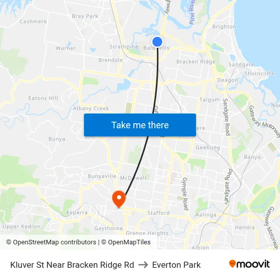 Kluver St Near Bracken Ridge Rd to Everton Park map