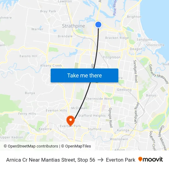 Arnica Cr Near Mantias Street, Stop 56 to Everton Park map