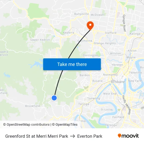 Greenford St at Merri Merri Park to Everton Park map