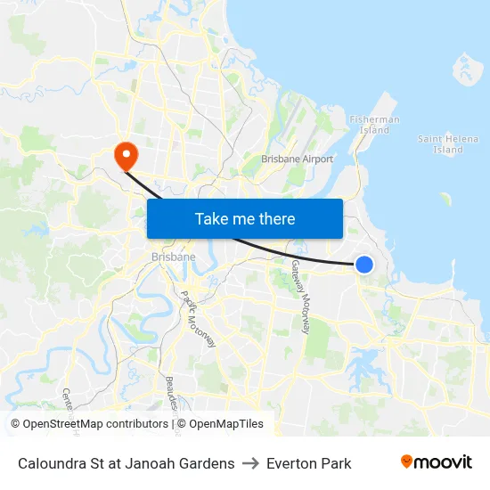 Caloundra St at Janoah Gardens to Everton Park map