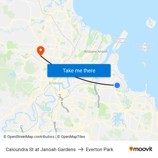 Caloundra St at Janoah Gardens to Everton Park map