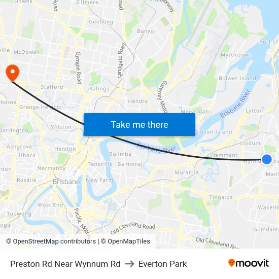 Preston Rd Near Wynnum Rd to Everton Park map