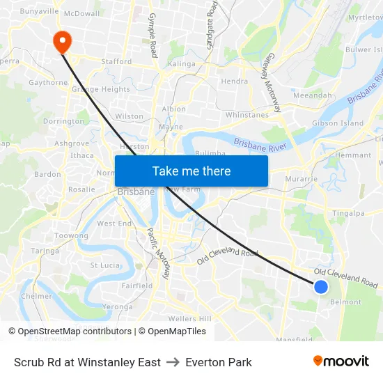 Scrub Rd at Winstanley East to Everton Park map