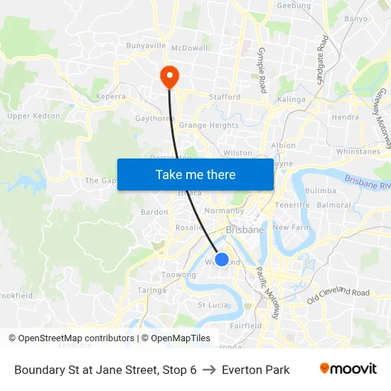Boundary St at Jane Street, Stop 6 to Everton Park map