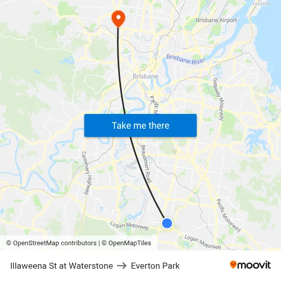 Illaweena St at Waterstone to Everton Park map