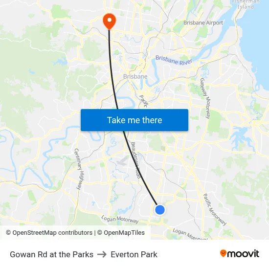 Gowan Rd at the Parks to Everton Park map