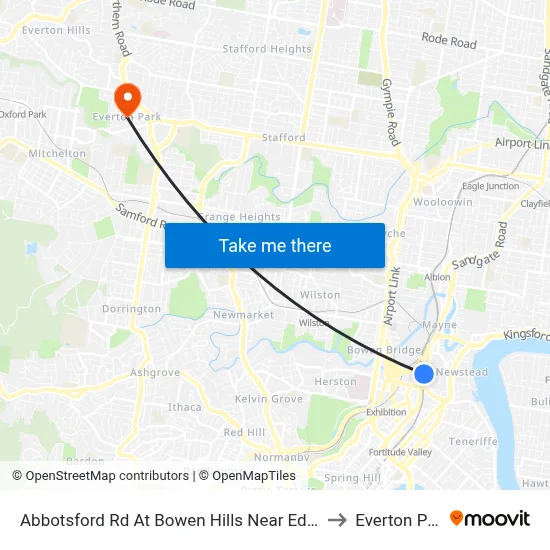 Abbotsford Rd At Bowen Hills Near Edgar St to Everton Park map