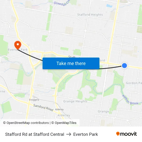 Stafford Rd at Stafford Central to Everton Park map