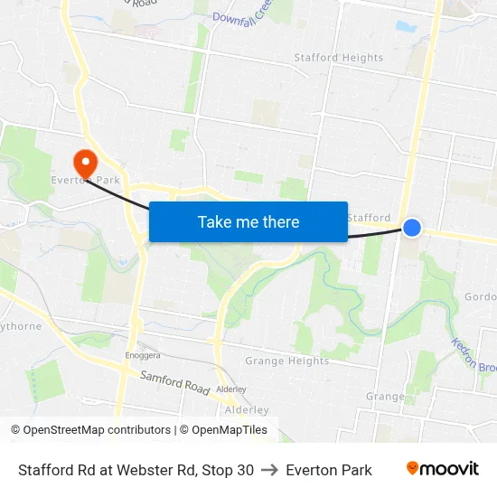 Stafford Rd at Webster Rd, Stop 30 to Everton Park map
