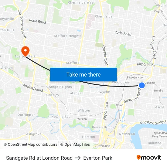 Sandgate Rd at London Road to Everton Park map