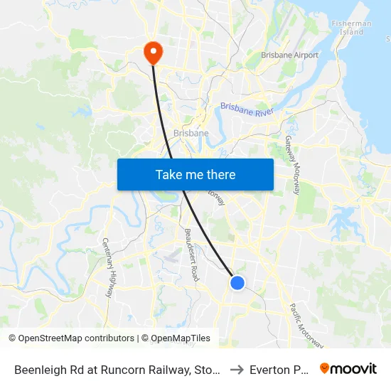 Beenleigh Rd at Runcorn Railway, Stop 72 to Everton Park map