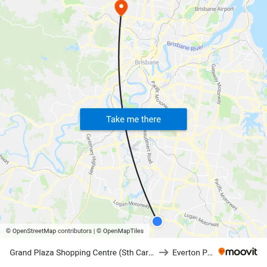 Grand Plaza Shopping Centre (Sth Car Park) to Everton Park map