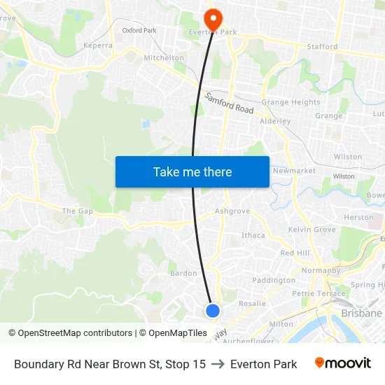 Boundary Rd Near Brown St, Stop 15 to Everton Park map