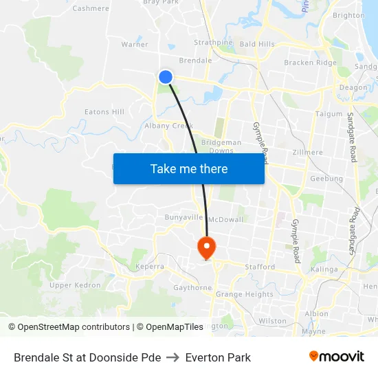 Brendale St at Doonside Pde to Everton Park map
