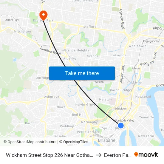 Wickham Street Stop 226 Near Gotha St to Everton Park map
