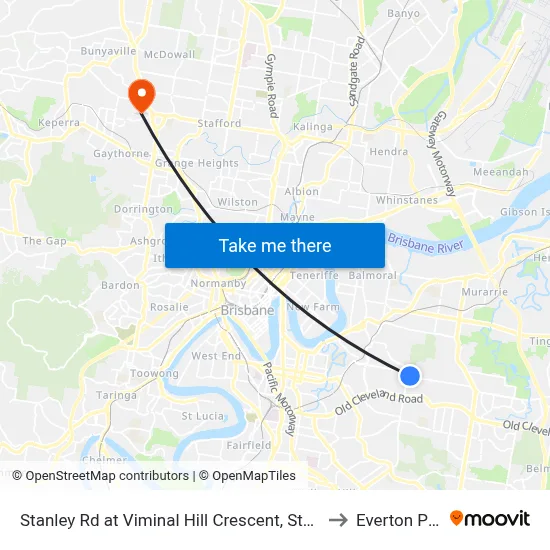 Stanley Rd at Viminal Hill Crescent, Stop 35a to Everton Park map