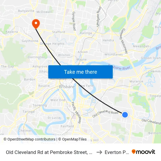 Old Cleveland Rd at Pembroke Street, Stop 36 to Everton Park map