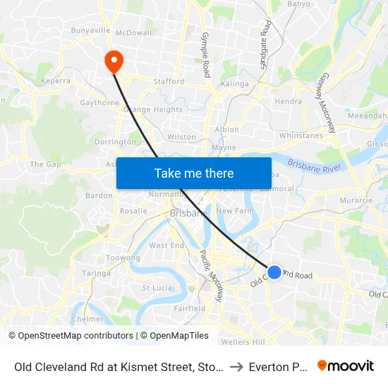 Old Cleveland Rd at Kismet Street, Stop 26 to Everton Park map