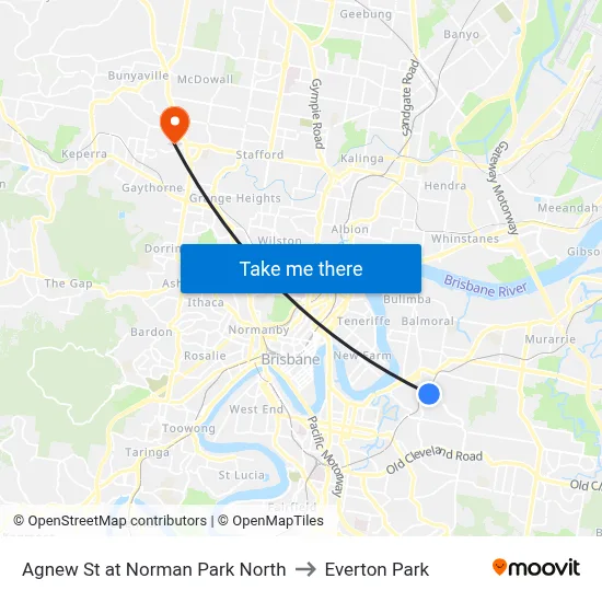 Agnew St at Norman Park North to Everton Park map