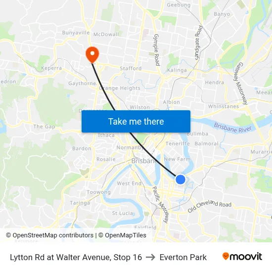 Lytton Rd at Walter Avenue, Stop 16 to Everton Park map