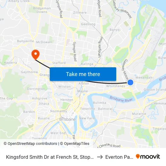 Kingsford Smith Dr at French St, Stop 40 to Everton Park map