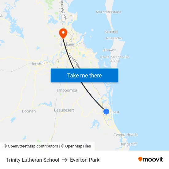 Trinity Lutheran School to Everton Park map