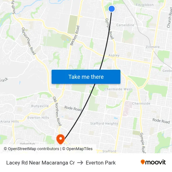 Lacey Rd Near Macaranga Cr to Everton Park map