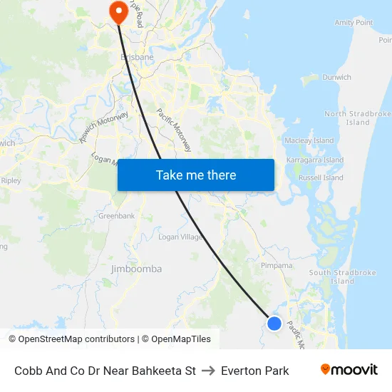 Cobb And Co Dr Near Bahkeeta St to Everton Park map