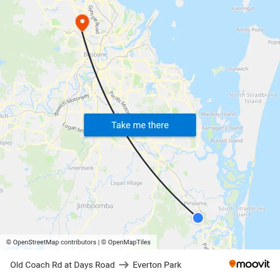 Old Coach Rd at Days Road to Everton Park map