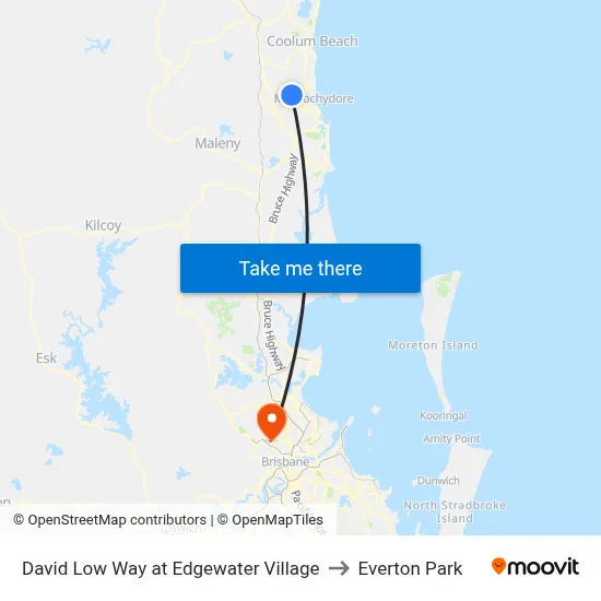 David Low Way at Edgewater Village to Everton Park map