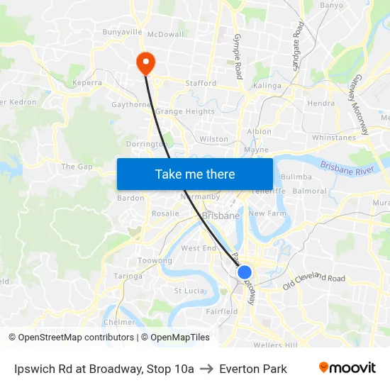 Ipswich Rd at Broadway, Stop 10a to Everton Park map