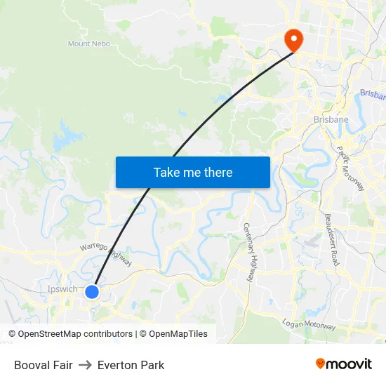 Booval Fair to Everton Park map