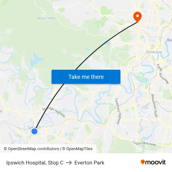 Ipswich Hospital, Stop C to Everton Park map