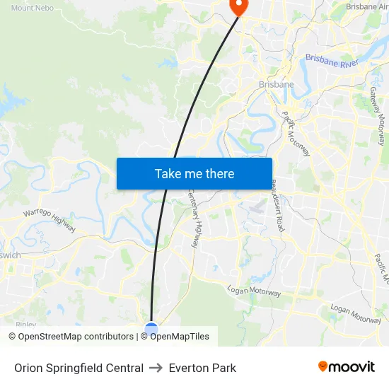 Orion Springfield Central to Everton Park map