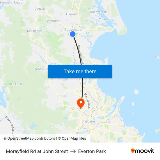 Morayfield Rd at John Street to Everton Park map