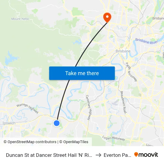Duncan St at Dancer Street Hail 'N' Ride to Everton Park map