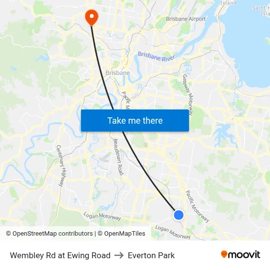Wembley Rd at Ewing Road to Everton Park map