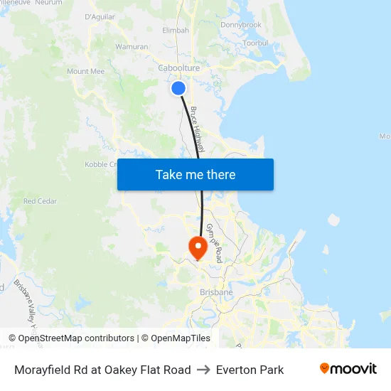 Morayfield Rd at Oakey Flat Road to Everton Park map