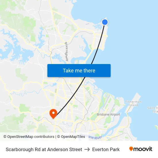 Scarborough Rd at Anderson Street to Everton Park map