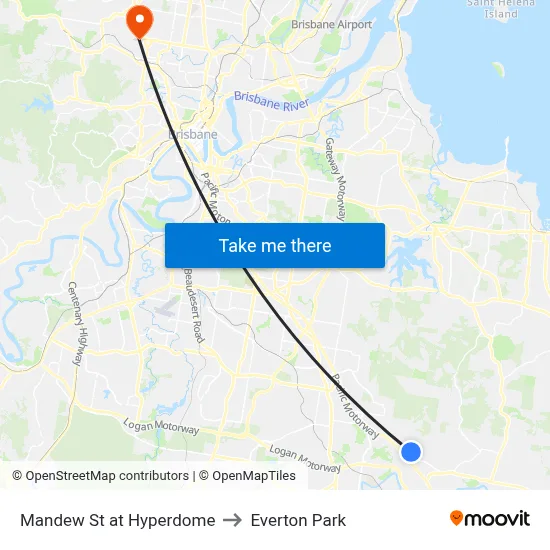 Mandew St at Hyperdome to Everton Park map