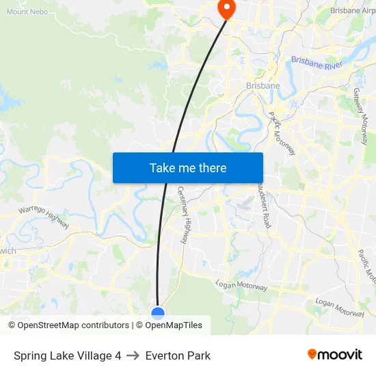Spring Lake Village 4 to Everton Park map