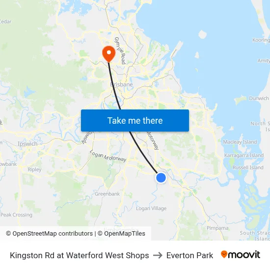 Kingston Rd at Waterford West Shops to Everton Park map