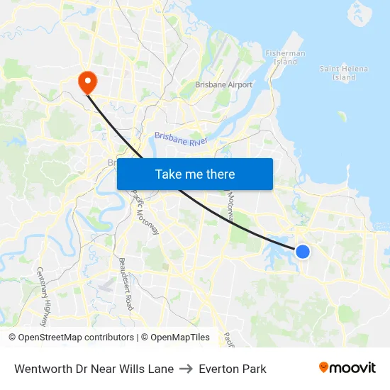 Wentworth Dr Near Wills Lane to Everton Park map