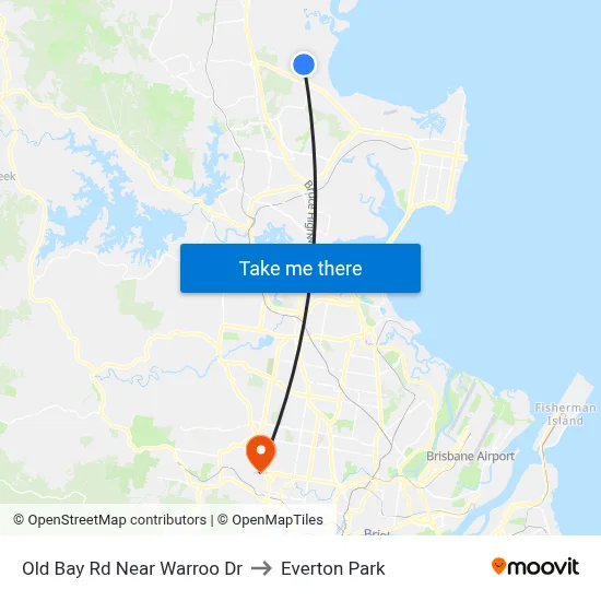Old Bay Rd Near Warroo Dr to Everton Park map