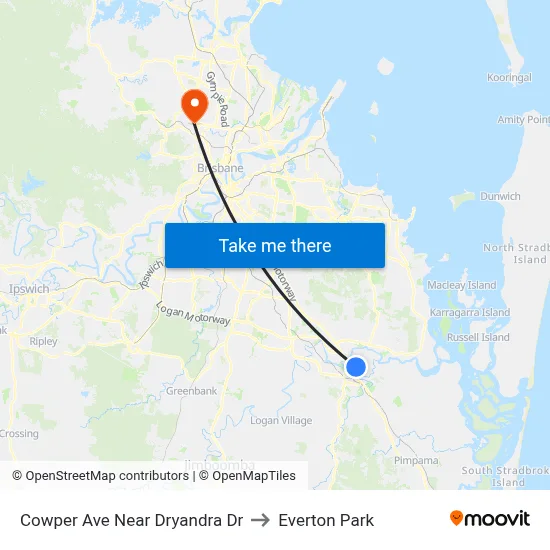 Cowper Ave Near Dryandra Dr to Everton Park map
