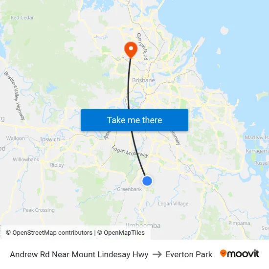 Andrew Rd Near Mount Lindesay Hwy to Everton Park map